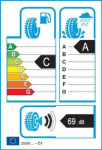 Energetický štítek vítěze testu letních pneumatik 205-55 R16 - nejlepší pneu