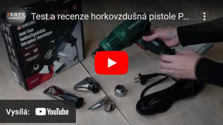 Videorecenze horkovzdušné pistole PARKSIDE PHLG 2000 F5 2022/2023