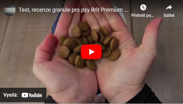 Videorecenze granule pro psy Brit Premium by Nature Senior L+XL