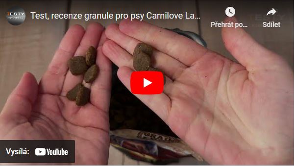 Videorecenze granule pro psy Carnilove Lamb & Wild Boar