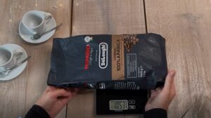 Test, recenze zrnková káva Kimbo for DeLonghi Espresso 100% Arabica - hmotnost