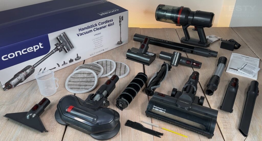 Test, recenze tyčový vysavač Concept VP6260 4v1 Ultimate Pro+