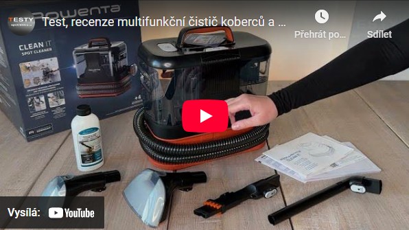Videorecenze multifunkční čistič koberců a tepovač Rowenta Clean It IN5011F0