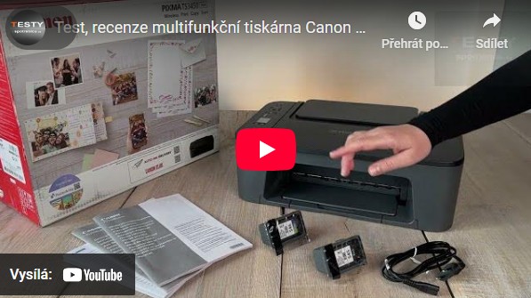 Videorecenze multifunkční tiskárna Canon Pixma TS3450