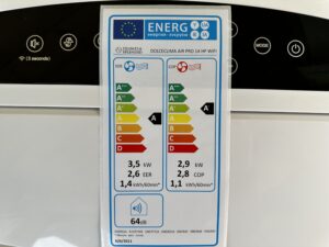 Klimatizace Olimpia Splendid Dolceclima Air Pro 14 HP WiFi - štítek
