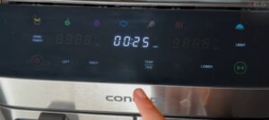Test, recenze horkovzdušná fritéza Concept FR9000 PIZZA TRIO - displej