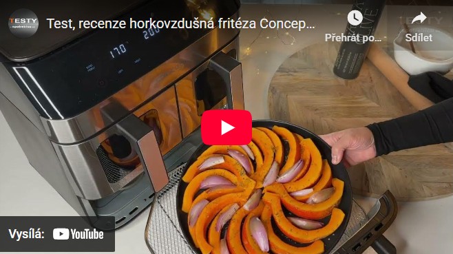 Videorecenze horkovzdušná fritéza Concept FR9000 PIZZA TRIO