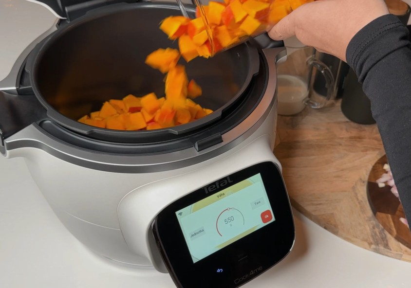 Test, recenze multifunkční tlakový hrnec Tefal Cook4me Touch Pro CY9441F2 - váha