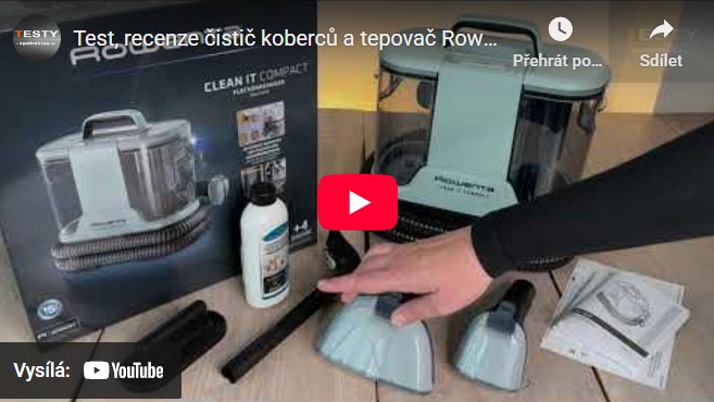 Videorecenze čistič koberců a tepovač Rowenta Clean It IN3021F0