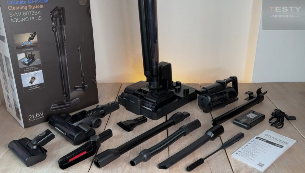 Test, recenze vysavač a podlahová myčka Sencor S88 AQUINO+ SVW 8872BK