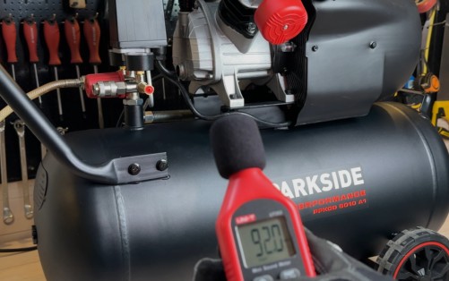 Test, recenze dvoupístový kompresor Parkside Performance PPKOD 5010 A1 - hlučnost