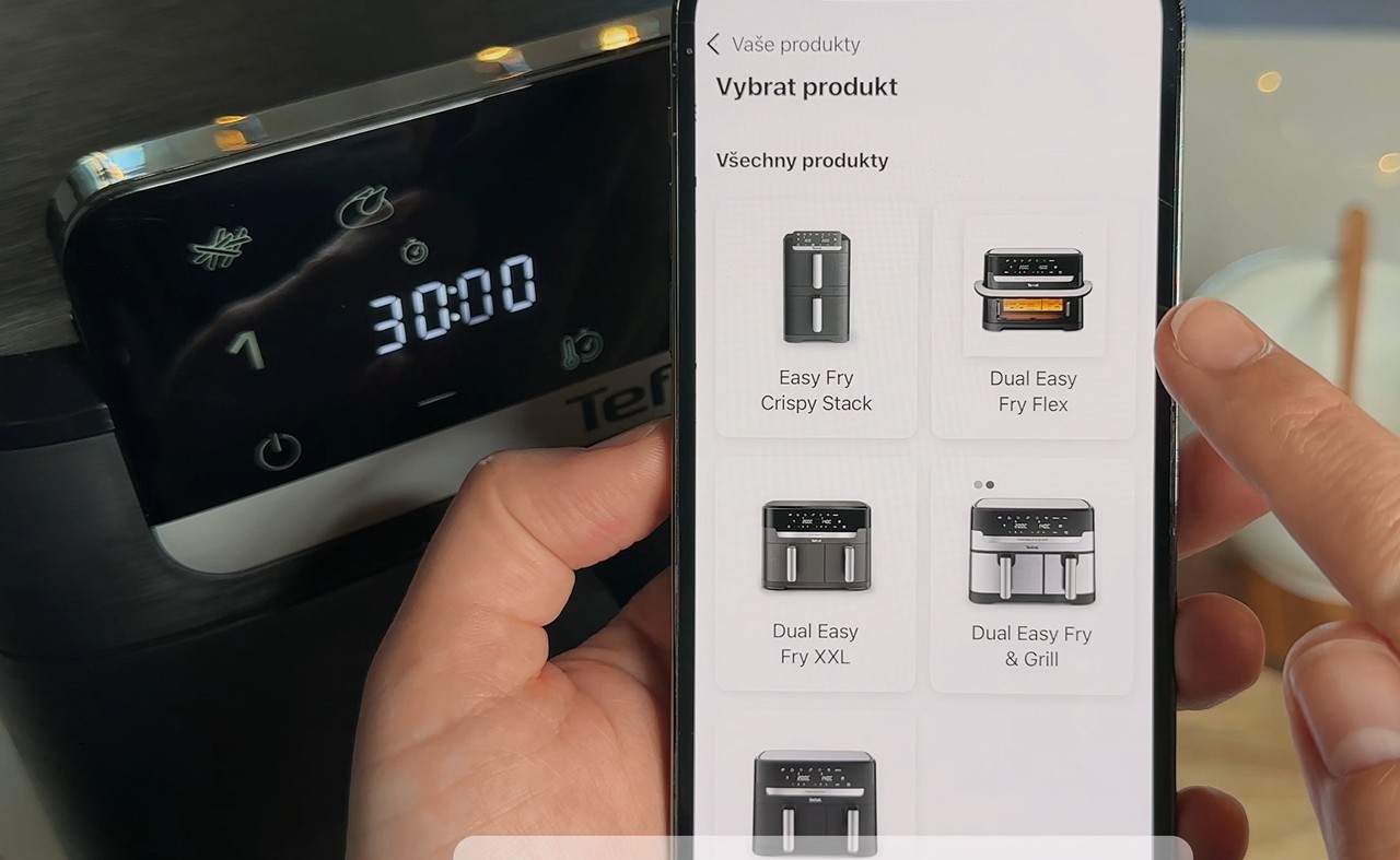 Test, recenze horkovzdušná fritéza Tefal EY7528E0 - aplikace