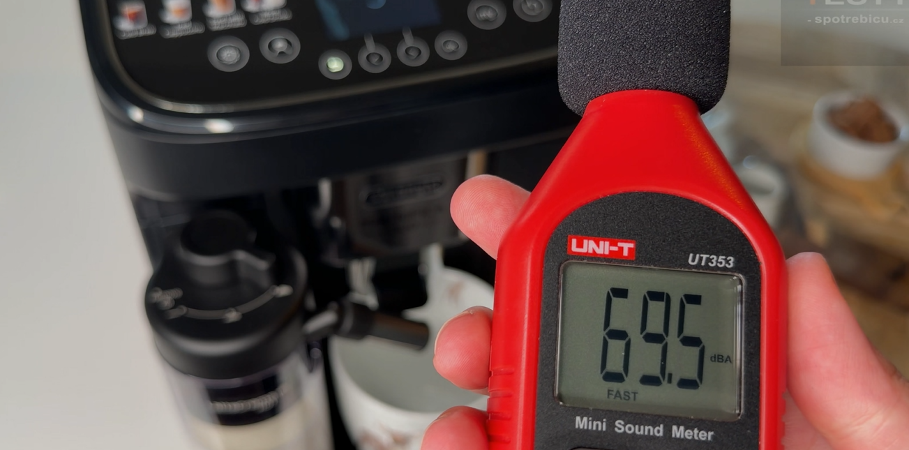 Test, recenze automatický kávovar DeLonghi - hlučnost