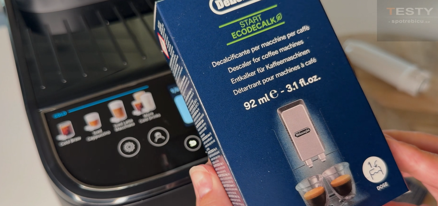Test, recenze automatický kávovar DeLonghi - odvápnění a čištění