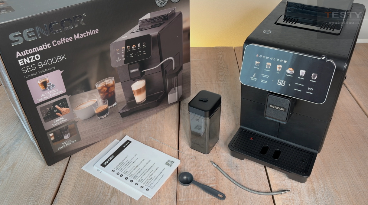 Test, recenze automatický kávovar Sencor SES 9400BK ENZO
