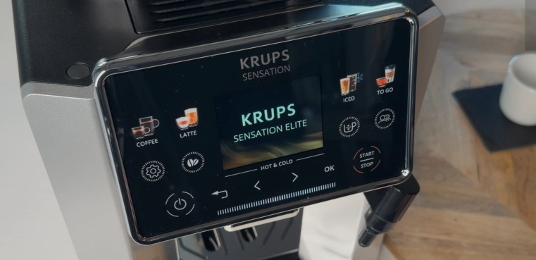 Automatický kávovar KRUPS Sensation Elite - displej